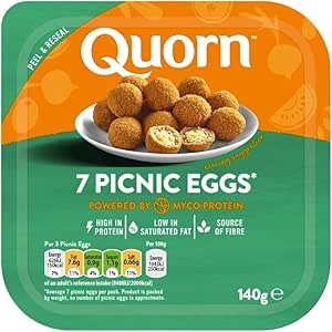7 quorn picnic eggs (egg thing, wrapped in quorn, wrapped in breadcrumbs)